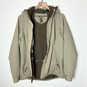 REI E1 Elements Hooded Zip Up Hooded Jacket Size M Rain Hiking Detachable Hood